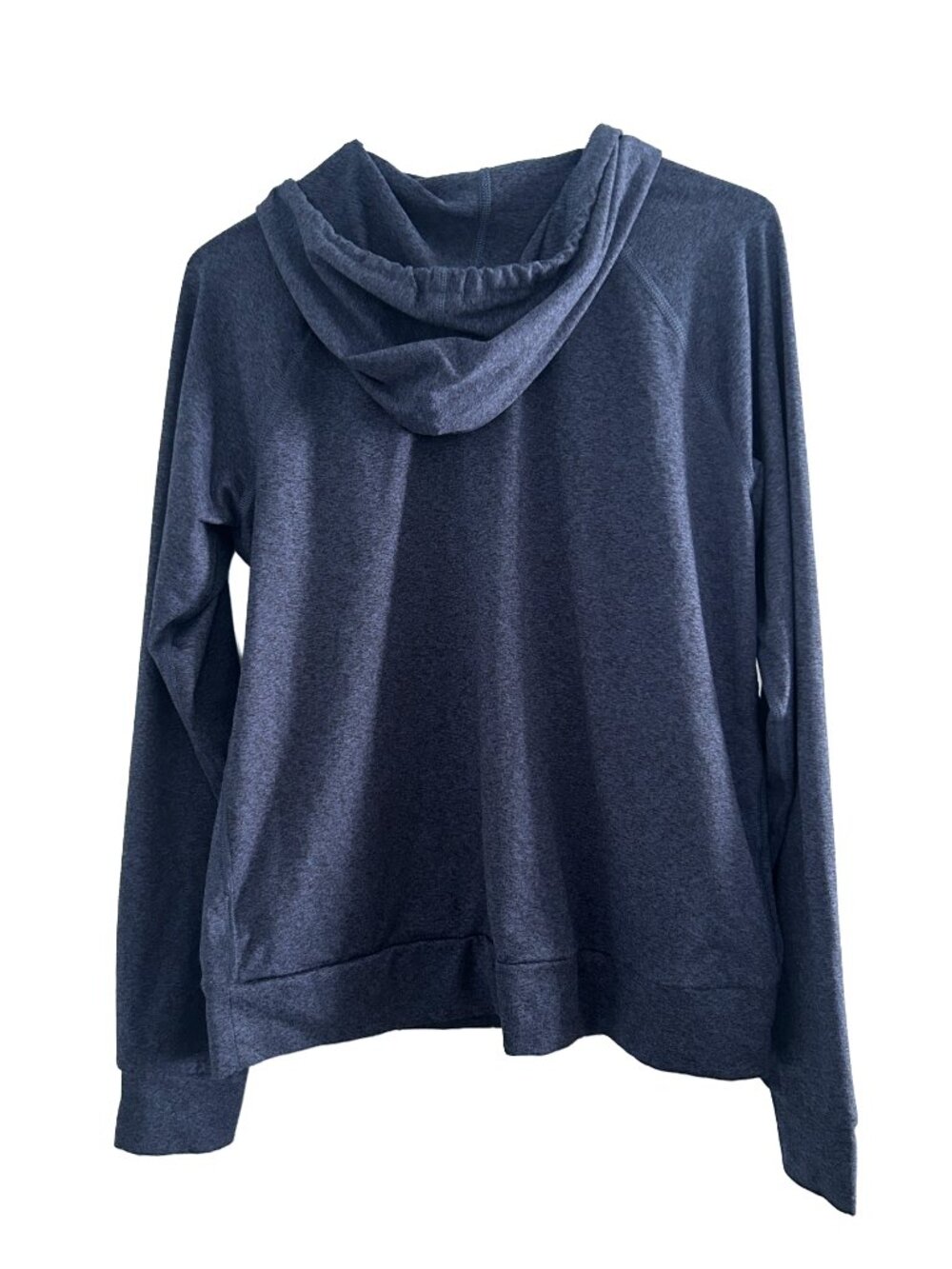 Quince Flowknit Pullover Hoodie Heather Navy Soft Performance Athleisure Size S - Picture 3 of 7